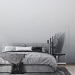 Fototapeten Dock im Nebel
