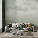 Fototapeten Nebliges Gebirge