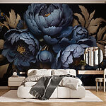 Fototapeten Gruppe von blauen Blumen
