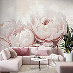 Fototapeten Gruppe von rosa Blumen