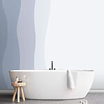 Fototapeten Graue und weiße Wellenlinien