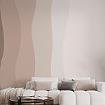 Fototapeten Weiß und braun gewellte Linien