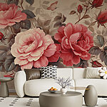 Fototapeten Elegante Blüten schmücken zeitlose Leinwand