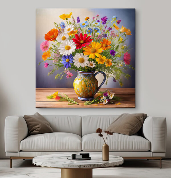 Bunte Blumen in einer Vase Wandbilder Bunte Blumen in einer Vase
