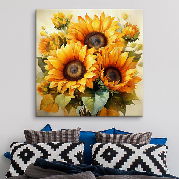 Blumenstrauß aus gelben Sonnenblumen Wandbilder Blumenstrauß aus gelben Sonnenblumen