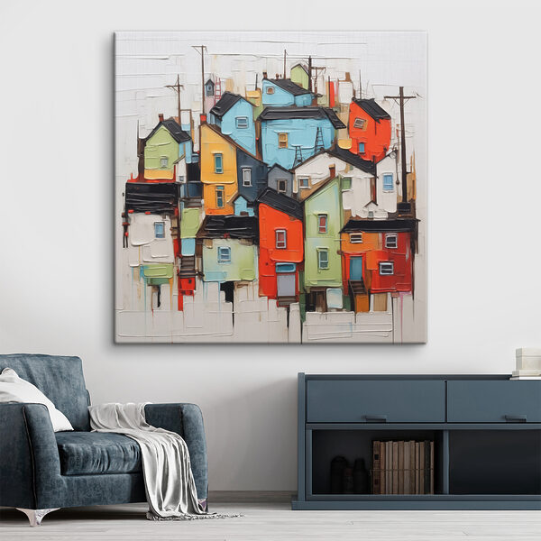 Wandbilder Painting of a city (Artikelnummer: s40760) Wandbilder Painting of a city (Artikelnummer: s40760)