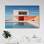 Wandbilder Haus mit Pool