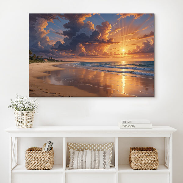 Sonnenuntergang über einem Strand Wandbilder Sonnenuntergang über einem Strand