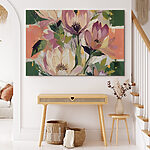 Wandbilder Gemälde von Blumen auf einer Leinwand