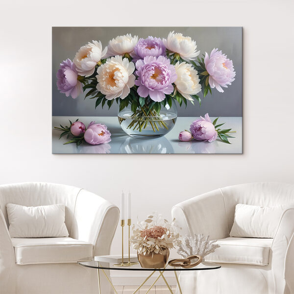 Vase mit Blumen auf einem Tisch Wandbilder Vase mit Blumen auf einem Tisch