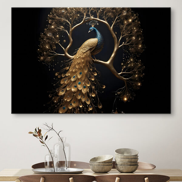 Pfau in der Eleganz der Natur geschmückt Wandbilder Pfau in der Eleganz der Natur geschmückt