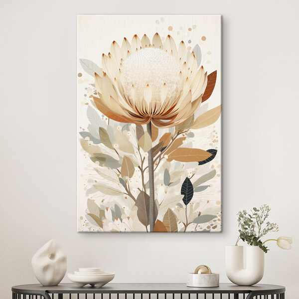 Blume mit Blättern und Blütenblättern Wandbilder Blume mit Blättern und Blütenblättern