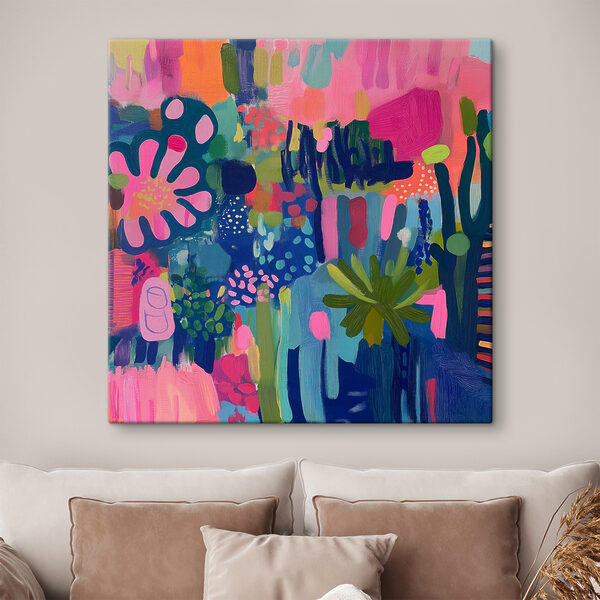 Bunte Malerei von Blumen und Pflanzen Wandbilder Bunte Malerei von Blumen und Pflanzen