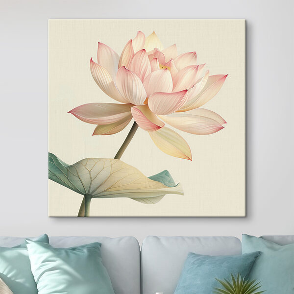 Eleganter Lotus in sanften Pastelltönen Wandbilder Eleganter Lotus in sanften Pastelltönen