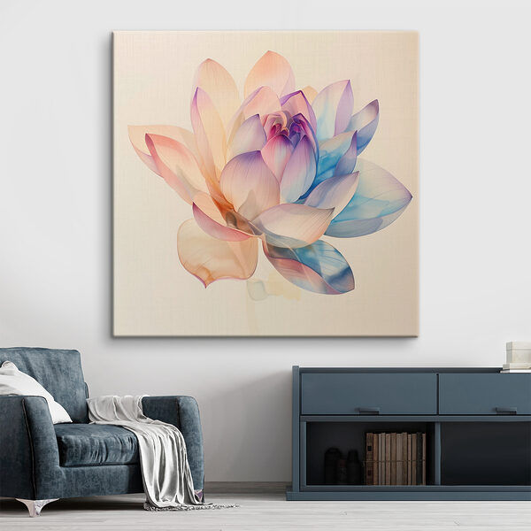 Strahlende Blüte in Pastelltönen Wandbilder Strahlende Blüte in Pastelltönen