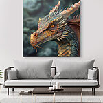Wandbilder Drache mit scharfen Stacheln