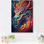 Wandbilder Bunte Kunst eines Drachens