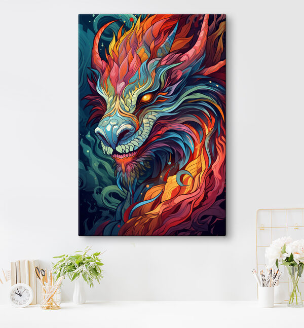 Bunte Kunst eines Drachens Wandbilder Bunte Kunst eines Drachens