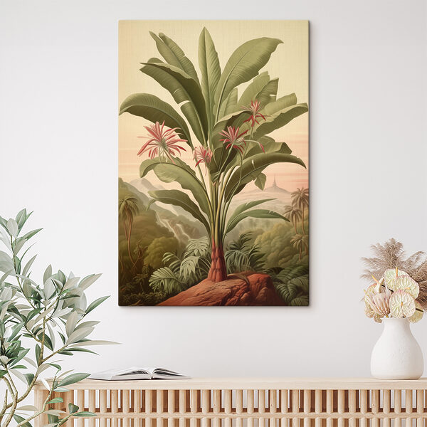 Große Pflanze mit Blüten und Blättern Wandbilder Große Pflanze mit Blüten und Blättern