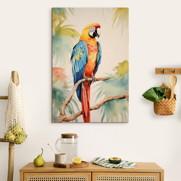 Bunter Vogel auf einem Zweig Wandbilder Bunter Vogel auf einem Zweig