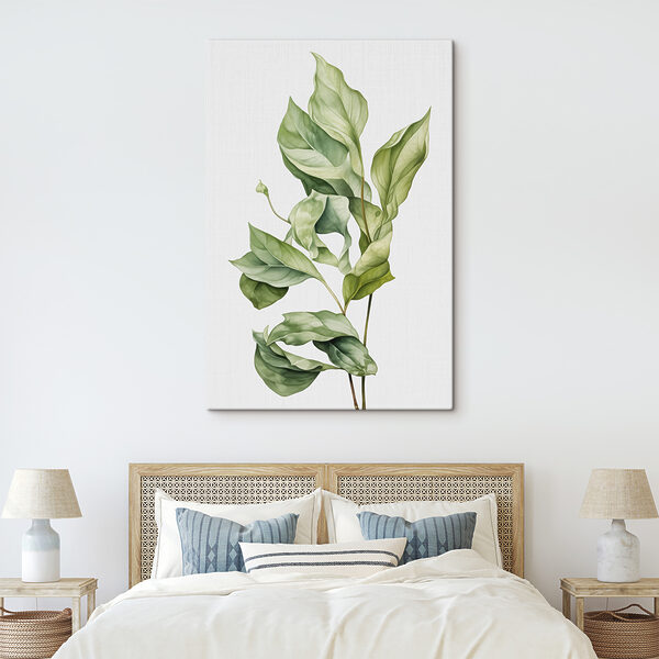 Elegante Kunst aus grünen Blättern Wandbilder Elegante Kunst aus grünen Blättern