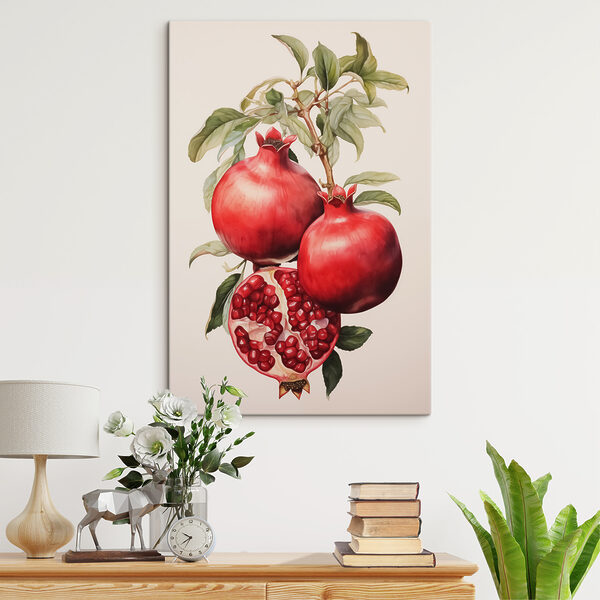 Gemälde von Granatäpfeln und einer aufgeschnittenen Frucht Wandbilder Gemälde von Granatäpfeln und einer aufgeschnittenen Frucht