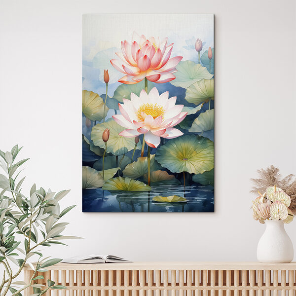 Gemälde einer Blume und Blätter Wandbilder Gemälde einer Blume und Blätter