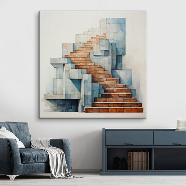 Aquarell einer Treppe Wandbilder Aquarell einer Treppe