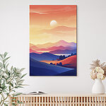 Wandbilder Landschaft mit Bergen und einem Haus
