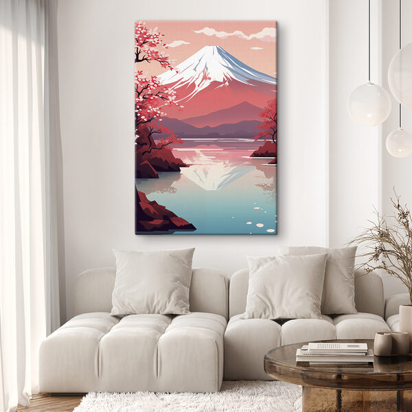 Berg mit See und Bäumen Wandbilder Berg mit See und Bäumen