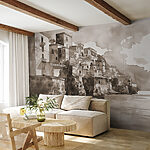 Fototapeten Aquarell einer Stadt