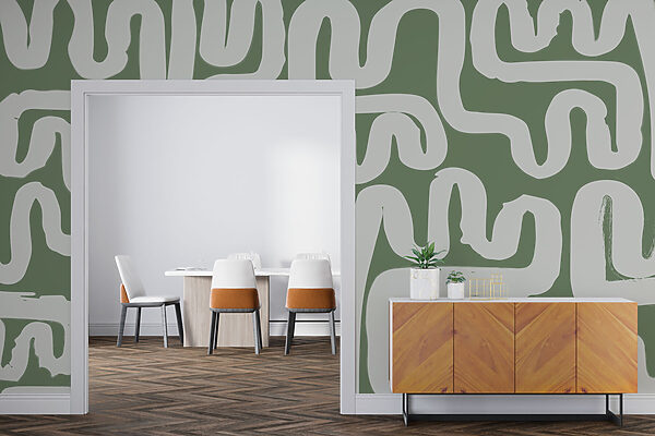 Fototapeten Labyrinth mit weißen Linien