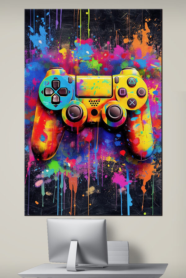 Bunte Videospiel-Controller Wandbilder Bunte Videospiel-Controller