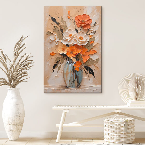 Gemälde von Blumen in einer Vase Wandbilder Gemälde von Blumen in einer Vase
