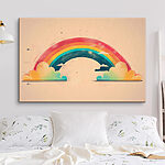 Wandbilder Regenbogen und Wolken am Himmel
