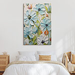 Wandbilder Gemälde mit Blumen an einer Wand