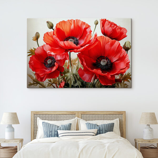 Gruppe von roten Blumen Wandbilder Gruppe von roten Blumen