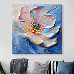 Wandbilder Geformte Blüte in Metallic-Tönen