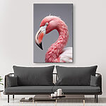 Wandbilder Elegantes Porträt eines rosa Flamingos