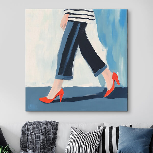 Frau mit roten Schuhen Wandbilder Frau mit roten Schuhen