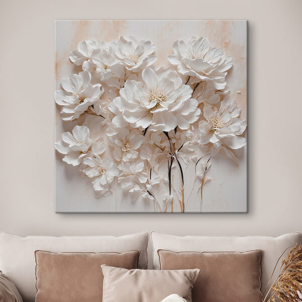 Wandbilder Wandbilder Gruppe von weißen Blumen (Artikelnummer: s41042)
