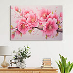 Wandbilder Gemälde mit rosa Blumen