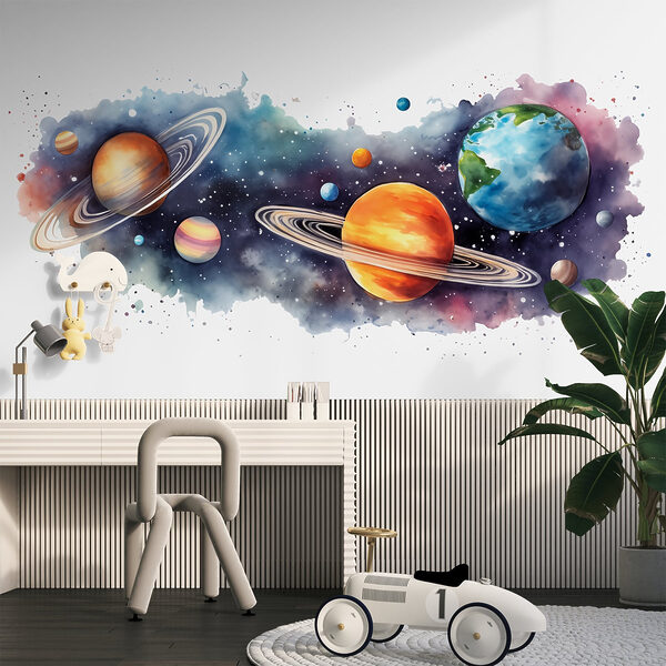 Planeten und Sterne im Weltraum Fototapeten Planeten und Sterne im Weltraum