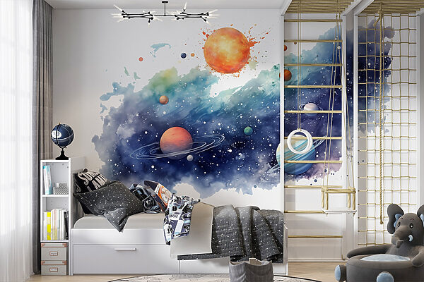 Planeten am Himmel mit Planeten Fototapeten Planeten am Himmel mit Planeten