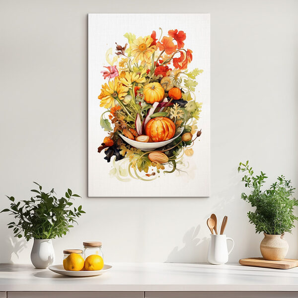 Aquarellmalerei von Gemüse und Blumen Wandbilder Aquarellmalerei von Gemüse und Blumen