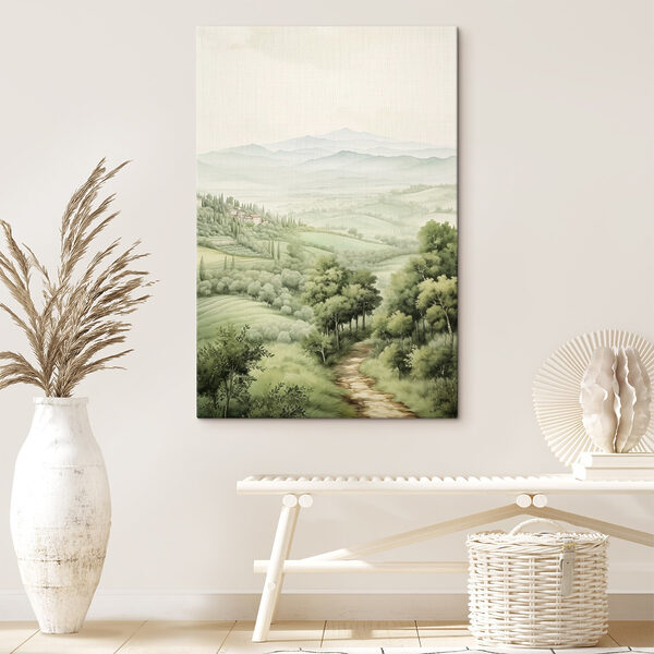 Landschaft mit Bäumen und Hügeln Wandbilder Landschaft mit Bäumen und Hügeln