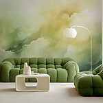 Fototapeten Neblige Farbtöne in verträumtem Fluss