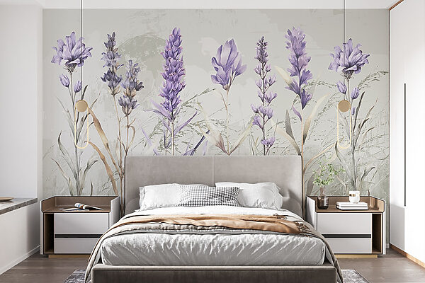 Elegante botanische Aquarell-Flora Fototapeten Elegante botanische Aquarell-Flora