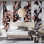 Fototapeten Elegante monochrome botanische Illustration