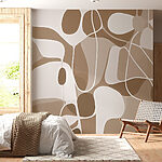 Fototapeten Braunes und weißes Muster